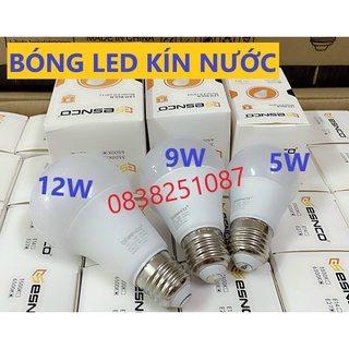 Bóng đèn Led 5w 9w 12w bup tròn bulb tiết kiệm điện kín chống nước