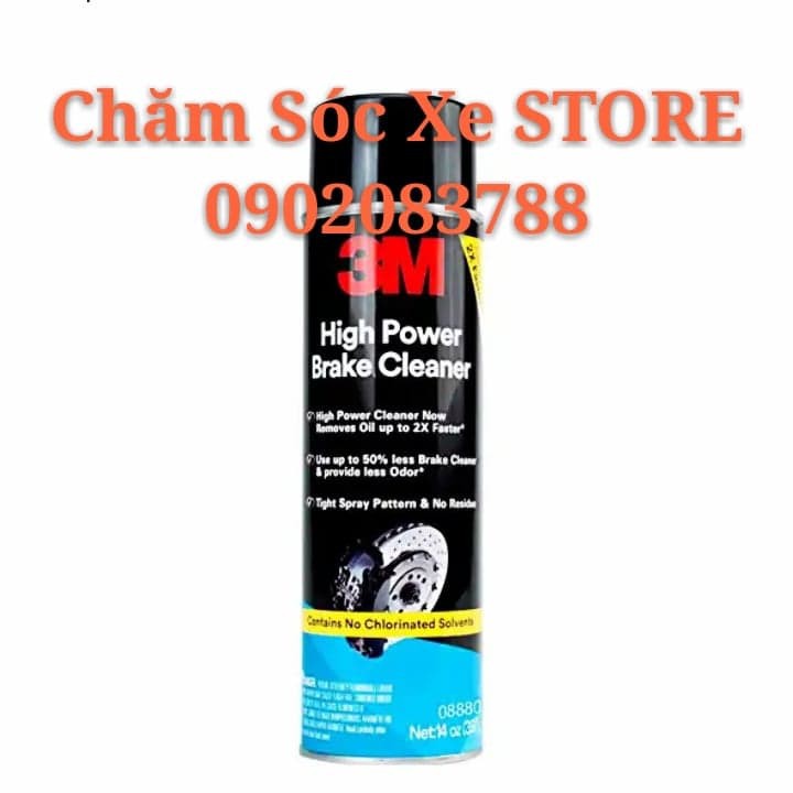 Dung dịch tẩy rửa phanh thắng ôto 3M 08880 High Power Brake Cleaner 396g chamsocxestore