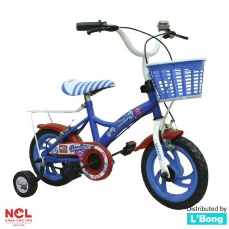 Xe đạp trẻ em 12inch 4 bánh 3->4 tuổi nhựa chợ lớn Việt Nam (Xe đã lắp sẵn)