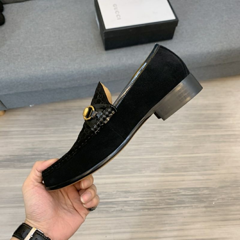 Giày lười nam da lộn GUCCI lót da thật cao cấp GC