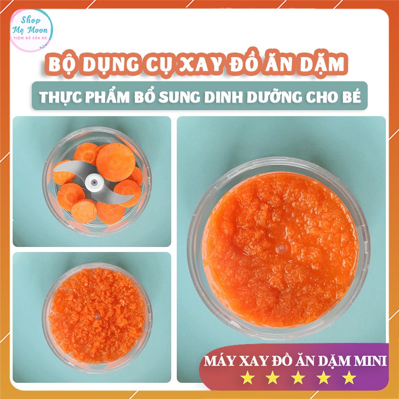 Máy Xay Đồ Ăn Dặm Cho Bé Mini Tiện Lợi