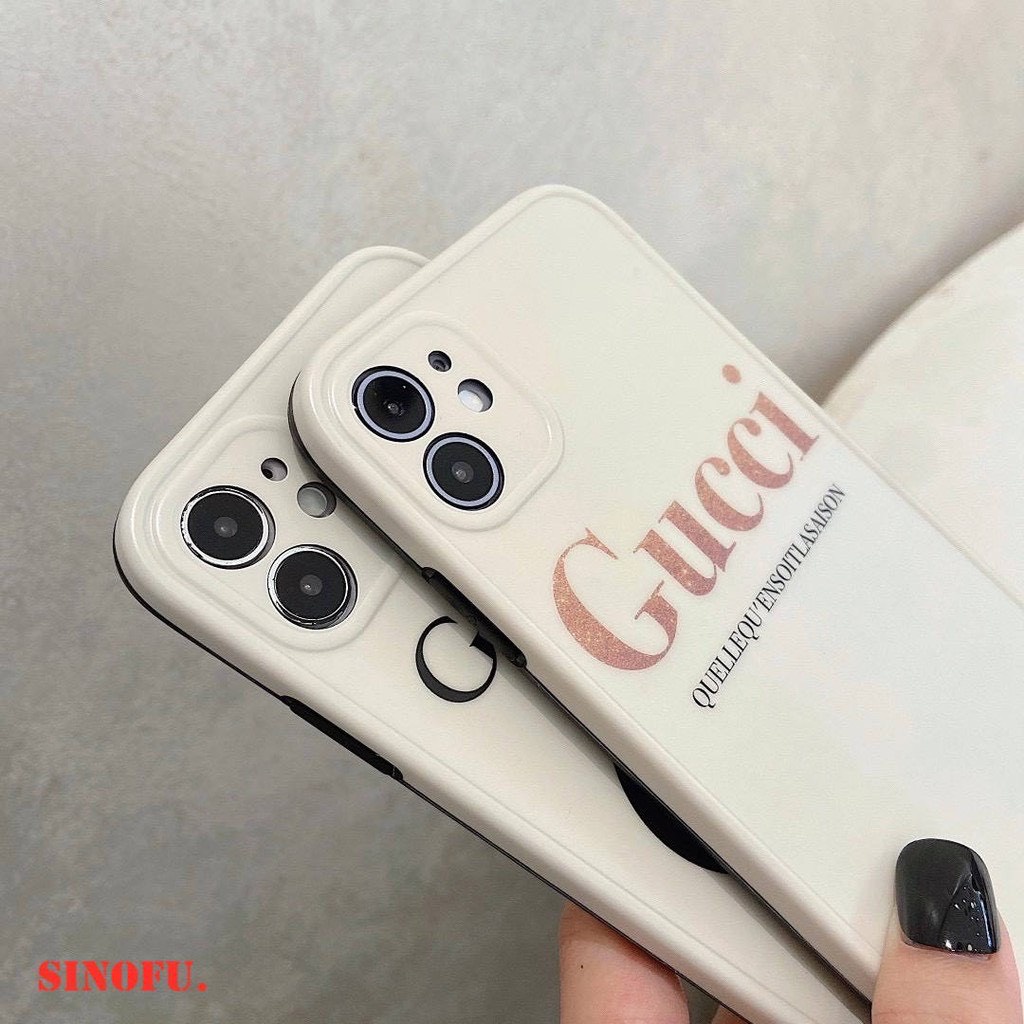 Ốp Lưng Iphone Dẻo Viền Vuông In Hình Gucci, Bảo Vệ Camera IP 7Plus,8Plus,x,xs,xsmax,11,11promax,12,12promax,13,13promax
