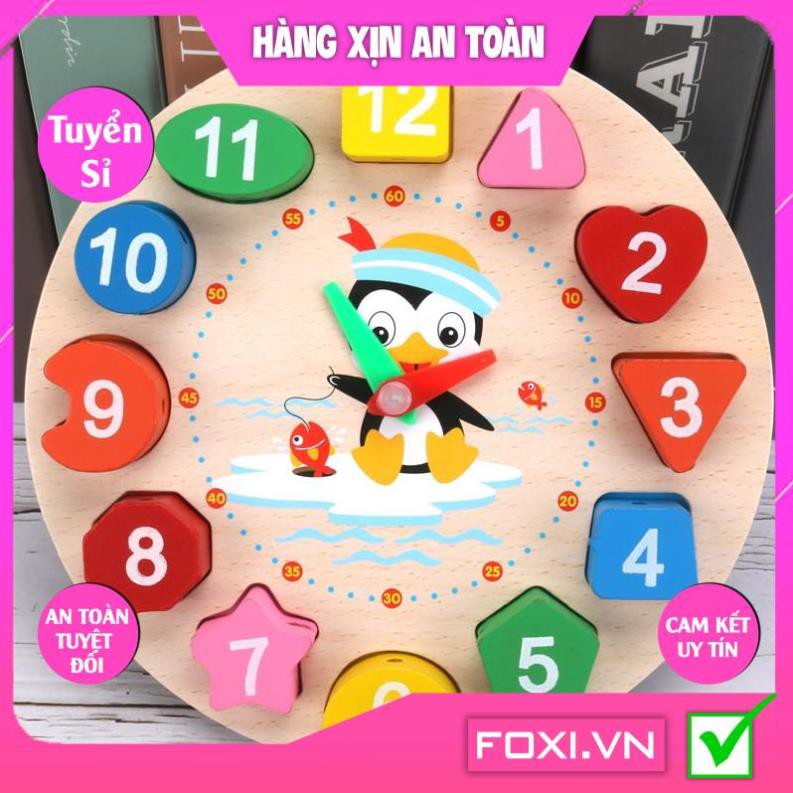 Bộ đồ chơi gỗ Foxi-Đồ chơi trẻ em thông minh-xâu hạt làm toán Montessori sáng tạo-khéo léo-siêu rẻ-Bé vừa học vừa chơi