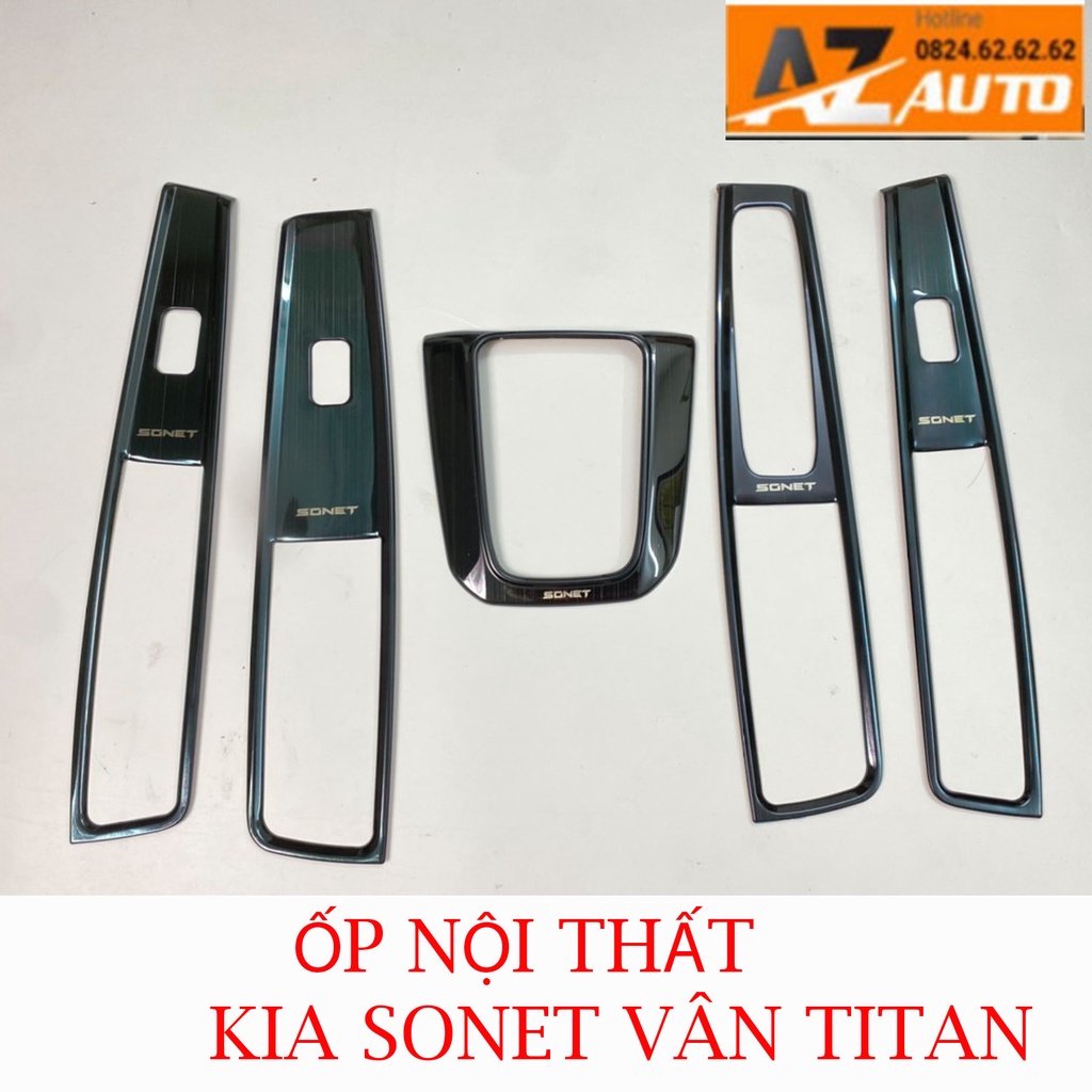 ỐP NỘI THẤT KIA SONET 2022- 2023 - VÂN TITAN CAO CẤP