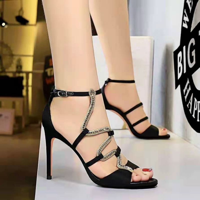 pl(ẢNH THẬT) Sandal Rắn Lụa Satin Mềm Êm Fullbox Cao Cấp