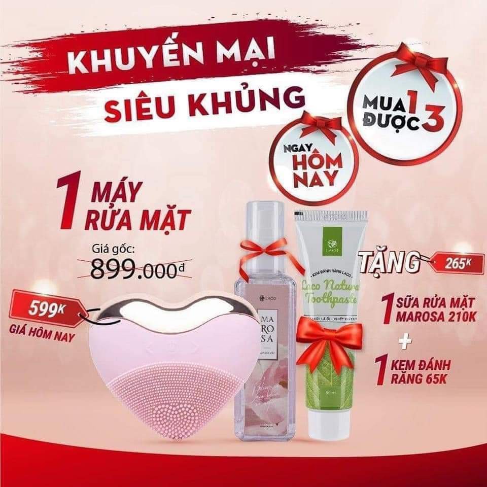 Máy rửa mặt 😻 Laco Luxury 😻 FREESHIP 😻 Tích hợp sóng âm- nâng cơ- làm sạch sâu 😻 hàng chính hãng 😻 | BigBuy360 - bigbuy360.vn