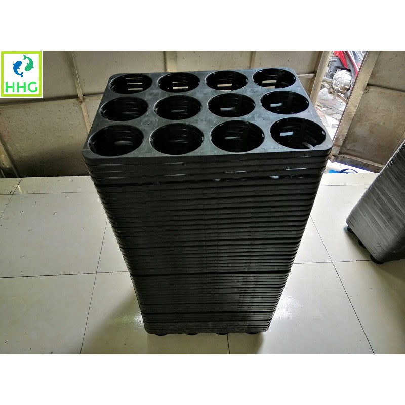 50 KHAY NHỰA CỨNG 12 LỖ TRỒNG RAU ƯƠM MẦM