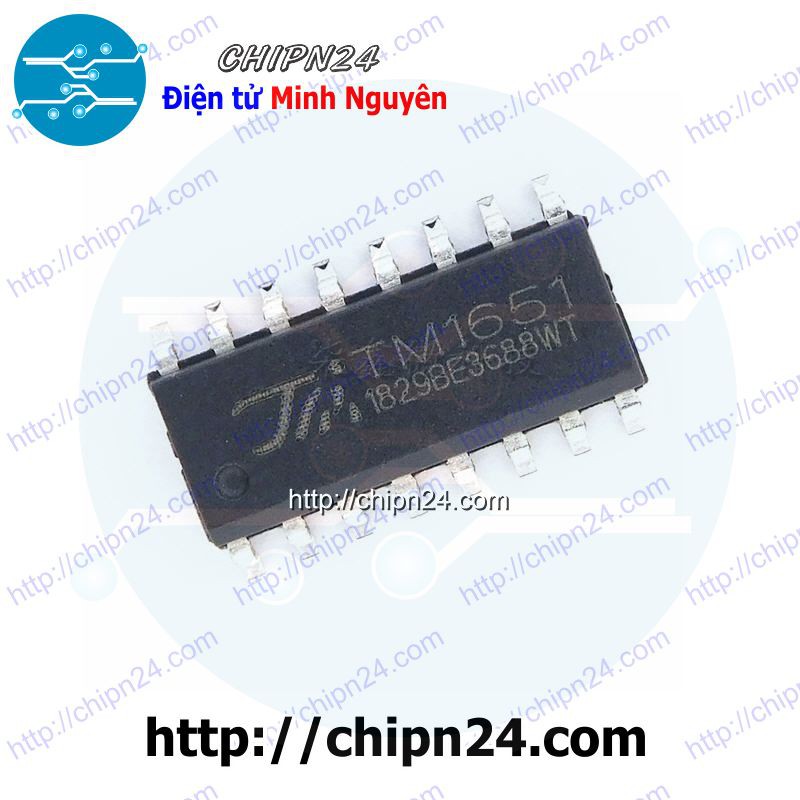 [1 CON] IC TM1651 SOP-16 (SMD Dán) (IC driver điều khiển LED)