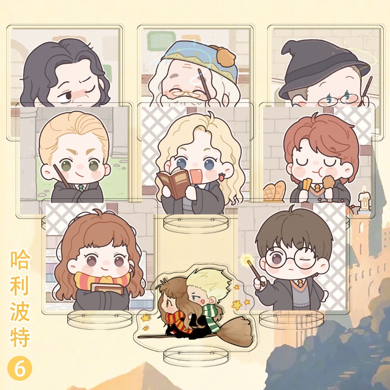 Bộ 9 Mô Hình Harry Potter Hoạt Hình Mini Bằng Acrylic Trang Trí Nhà Cửa 8
