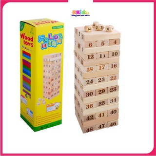 Đồ chơi rút gỗ 48 thanh size to nặng 1kg luyện khả năng khéo léo bkid21