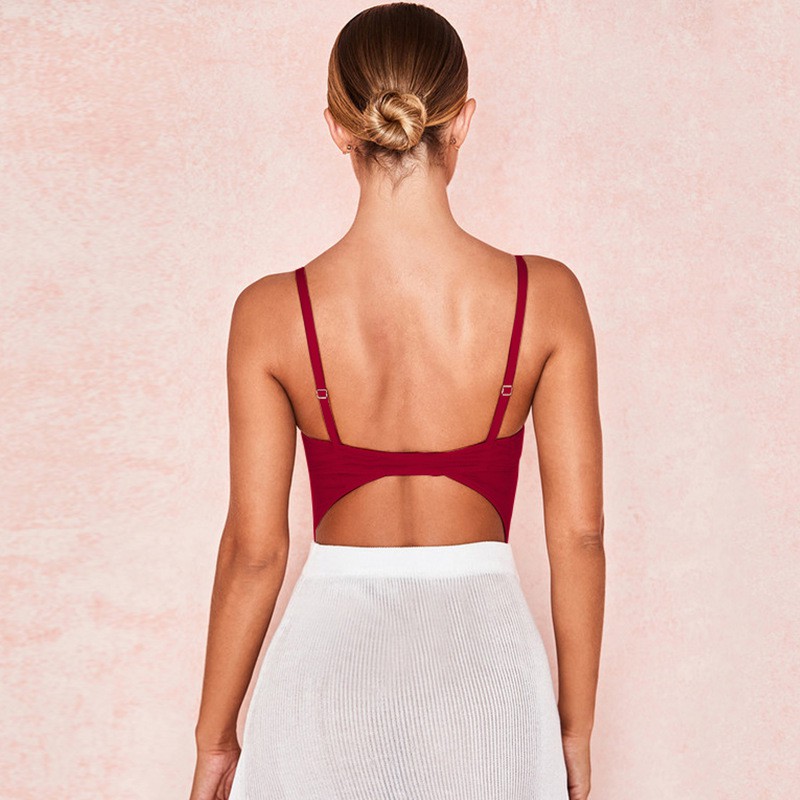 Bộ Áo Liền Quần Hai Dây Hở Lưng Phong Cách Âu Mỹ Thời Trang Quyến Rũ Cho Nữ | BigBuy360 - bigbuy360.vn