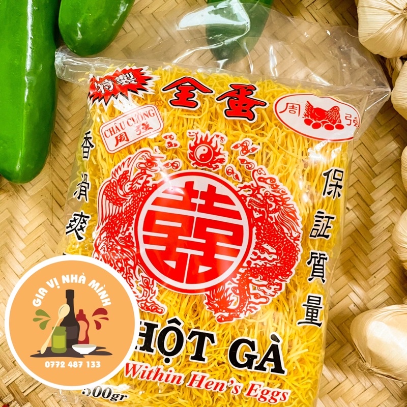 MÌ TRỨNG HỘT GÀ CHÂU CƯỜNG SỢI NHỎ -TO LOẠI NGON