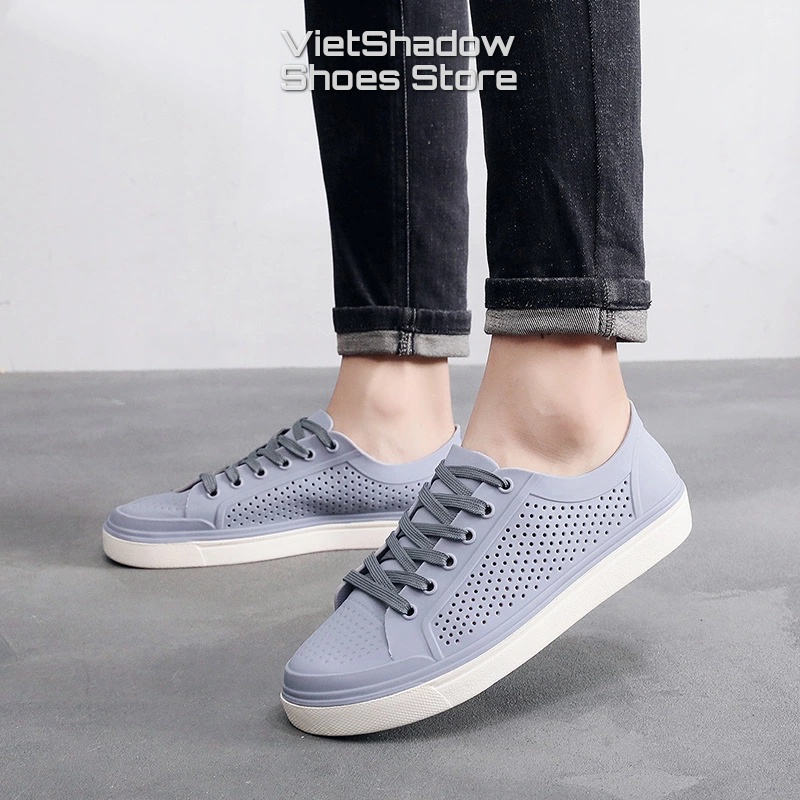 Giày nhựa - Giày thể thao nam bằng nhựa - Chất liệu PVC thoáng khí, đế cao su êm, mềm, không ngấm nước - Mã SP HH1925