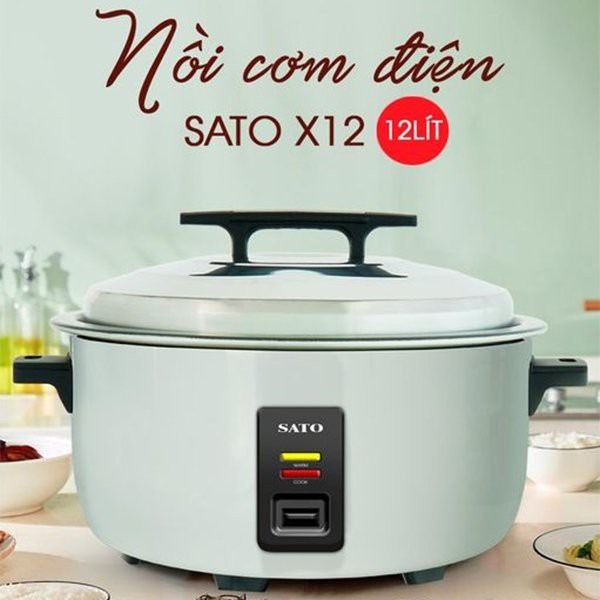 Nồi cơm điện công nghiệp {TẶNG ẤM SIÊU TỐC} nồi cơm điện SATO X16 16Lít, công nghệ Việt Nhật chất lượng cao