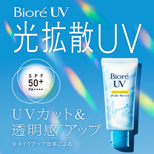 Kem chống nắng Biore UV Aqua Rich lên tone sáng da Light Up Essence 70ml New 2022