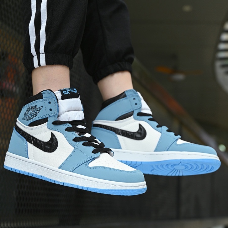 Giày JORDAN 1 JD1 xanh dương cổ cao thể thao sneaker nam nữ Hot Trend