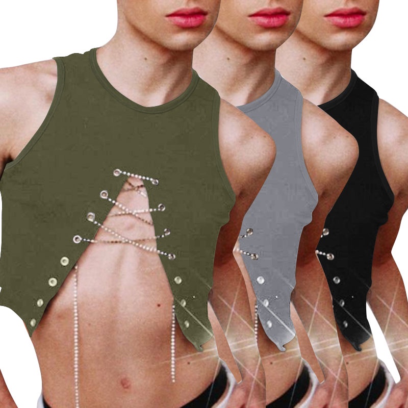 Áo Tank Top Sát Nách Cột Dây Size S-5XL Cho Nam