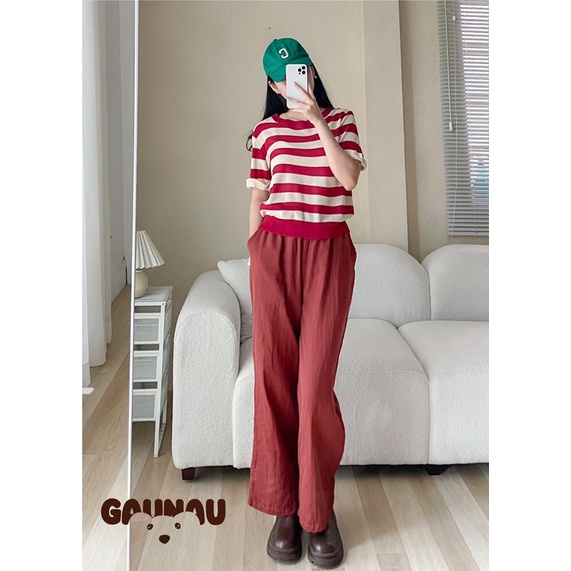 Quần đũi xương cá lưng chun [Gau Nau]