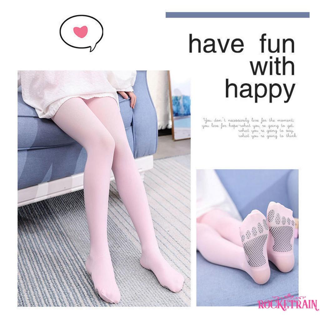 Quần Tất Chống Trượt Màu Sắc Thời Trang Cho Bé Gái