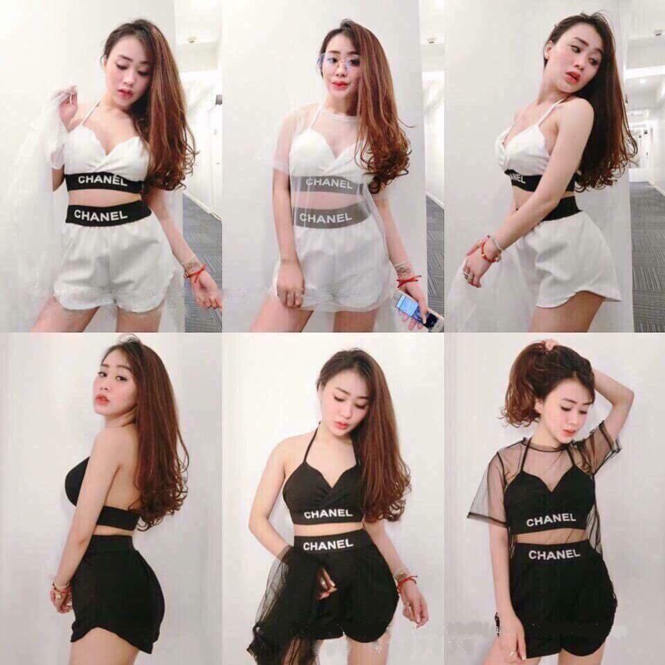 Bộ Bikini 3 Mảnh Áo Lưới Đồ Bơi Đi Biển | BigBuy360 - bigbuy360.vn