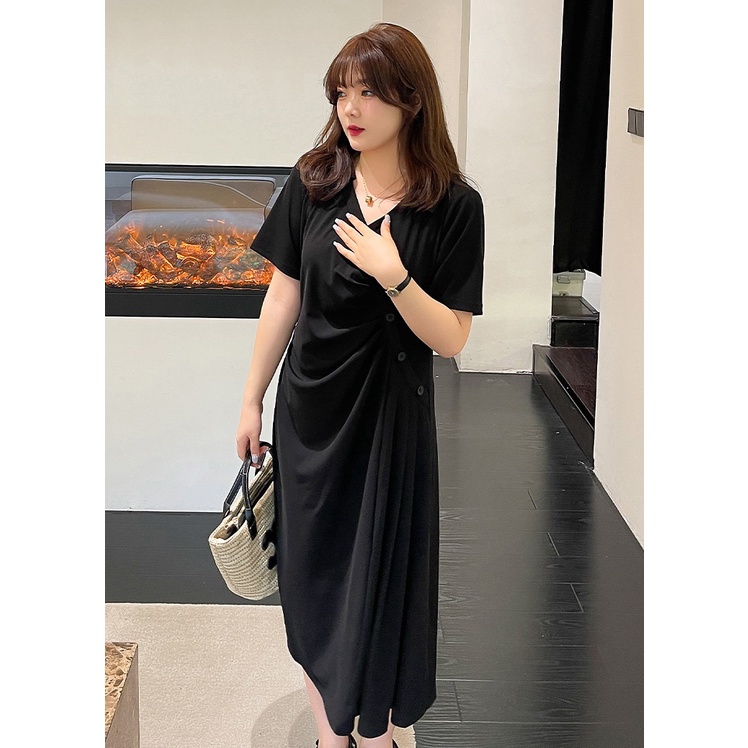 Đầm Bigsize váy Bigsize form chuẩn hách dáng chất liệu cotton co giãn bốn chiều