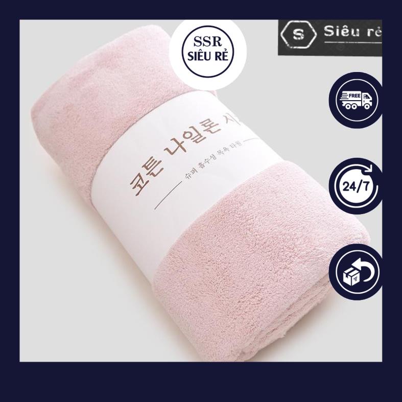 Khăn Tắm Hàn Quốc Cao Cấp - Cotton Siêu Mềm Mịn (Giao Màu Ngẫu Nhiên) (MS3545)