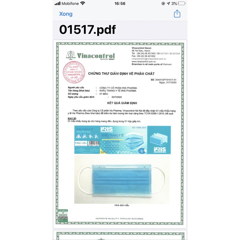 Khẩu trang y tế chống đau tai Iris pharma hộp 50 cái 4 lớp kháng khuẩn | BigBuy360 - bigbuy360.vn