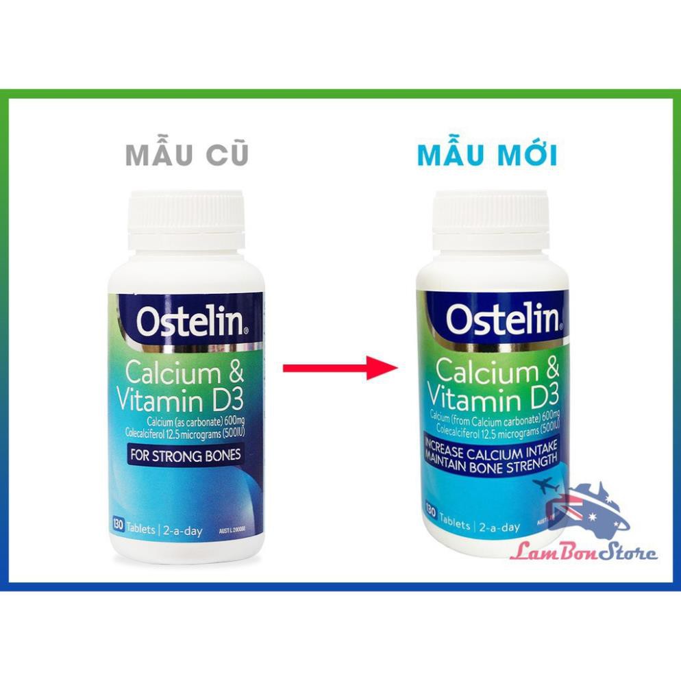 [Hiệu quả 100%] Calcium & Vitamin D3, CANXI BẦU, Canxi Ostelin cho bà bầu và sau sinh 130 viên - Xuất xứ Úc