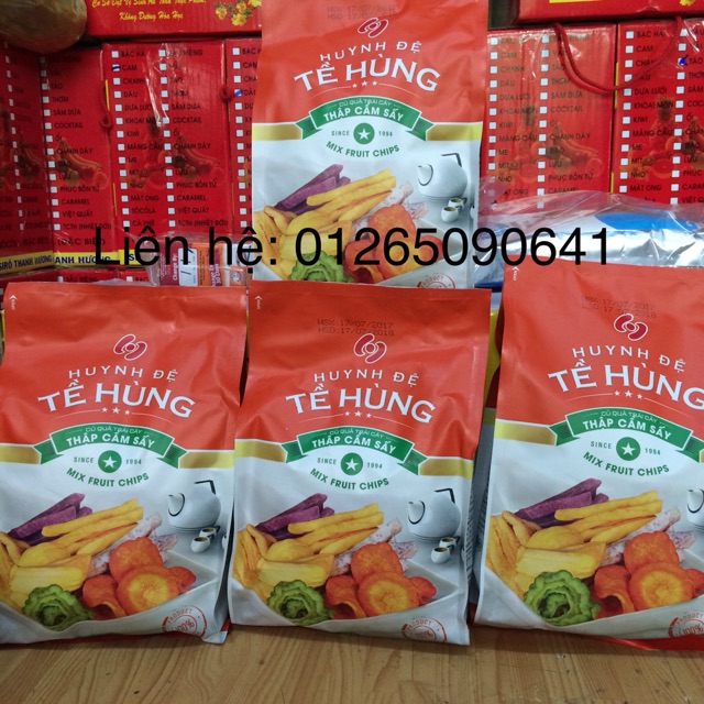 Trái cây sấy 500gram mẫu mã mới Huynh Đệ Tề Hùng