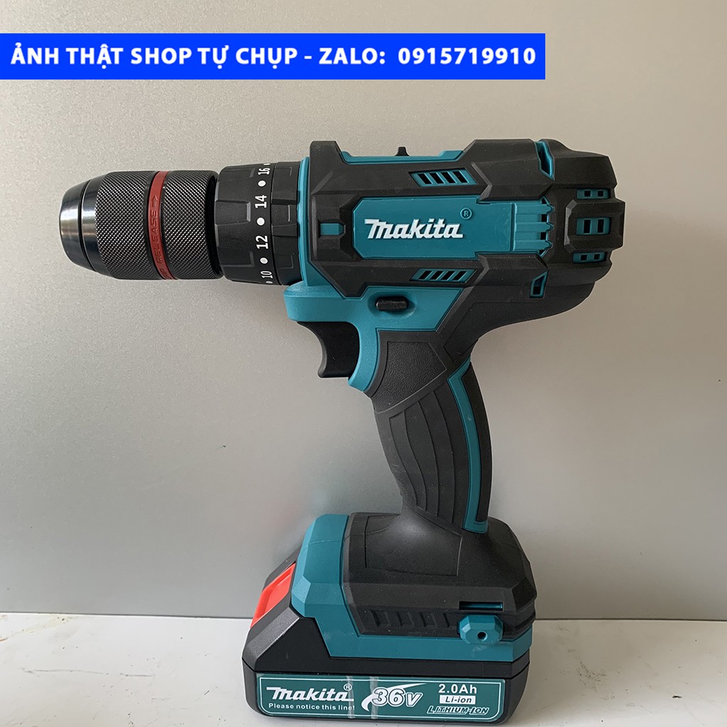 Máy Khoan Pin Makita 36V Đầu 13 Ly 2 Pin Và 3 Chức Năng Khoan, Bắn Vít Và Khoan Búa, Bảo Hành 6 Tháng