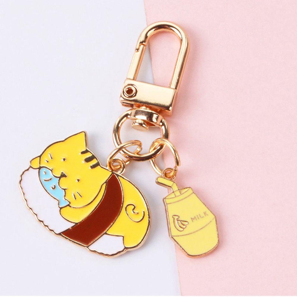 LANFY Móc Khóa Kim Loại Hình Mèo Dễ Thương Sáng Tạo