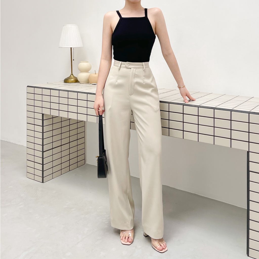 ZAREEN | QUẦN TÂY ỐNG SUÔNG ZAREEN TRS21 KEM