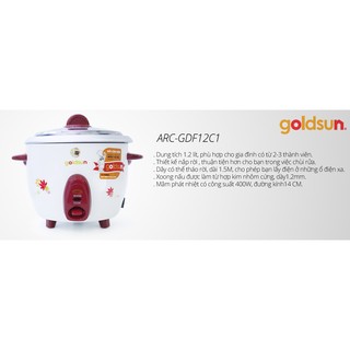 Nồi cơm điện Goldsun 1.2 lít ARC-GDF12C1