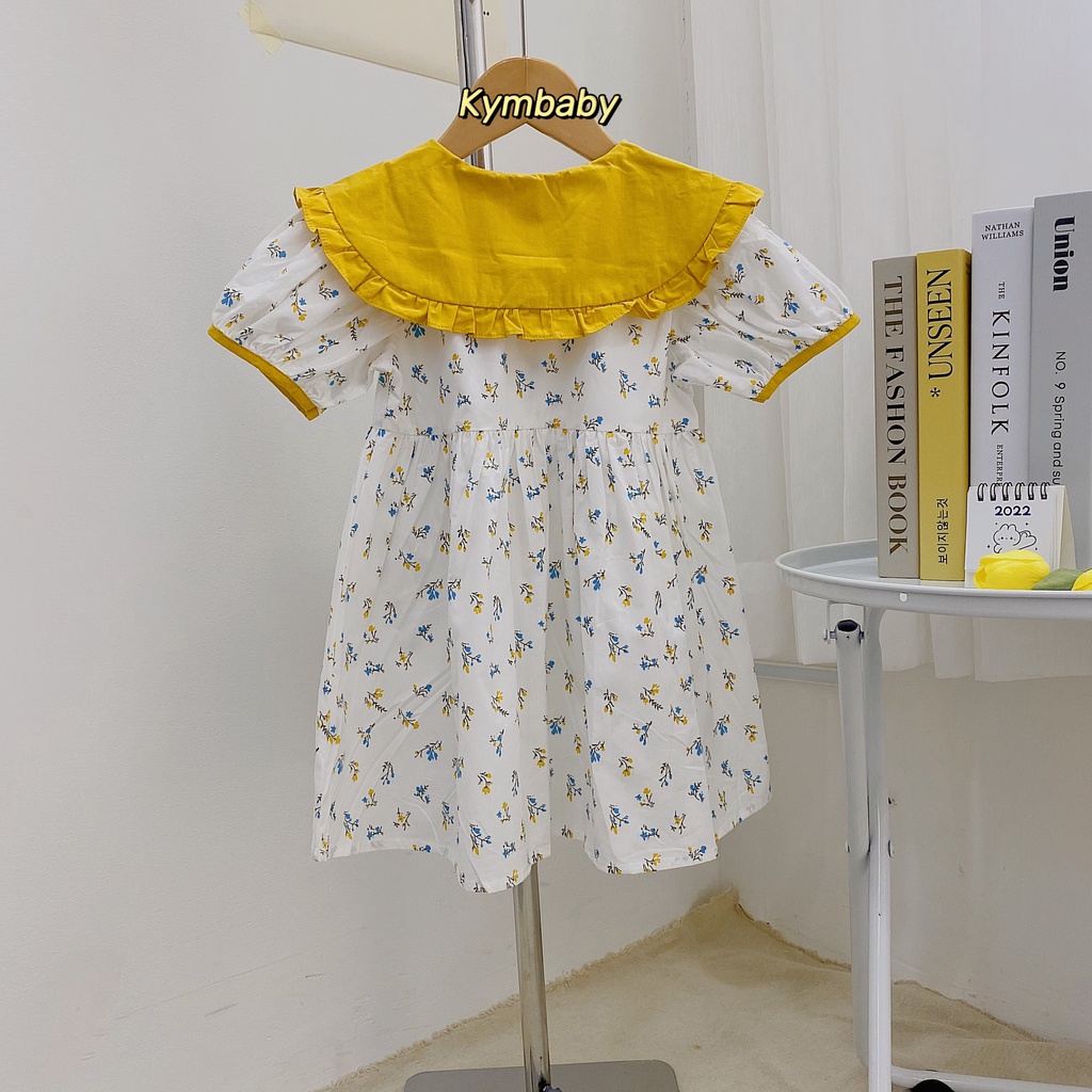 Đầm babydoll cổ bèo cho bé D641