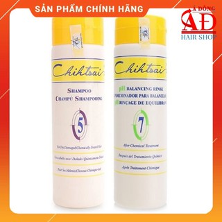 [Chính hãng] [Siêu rẻ] Cặp dầu gội xả siêu mượt phục hồi tóc hư tổn Chihtsai No.5 & No.7 250ml
