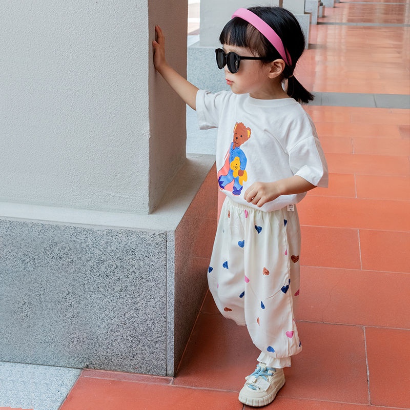 [Babycat] Hàng Có Sẵn Quần Dài Dáng Rộng Chống Muỗi Phong Cách Nhật Bản Hàn Quốc Xuân Hè Kiểu Hàn Quốc Mùa Xuân Và Mùa Hè Giản Dị Dành Cho Bé Gái