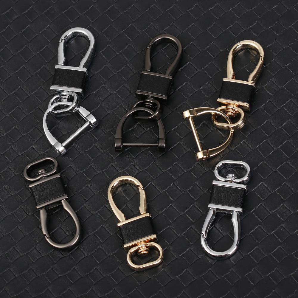 Móc Chìa Khóa Xe Hơi Bằng Da Có Thể Xoay 360 Độ Chống Thất Lạc Tiện Dụng