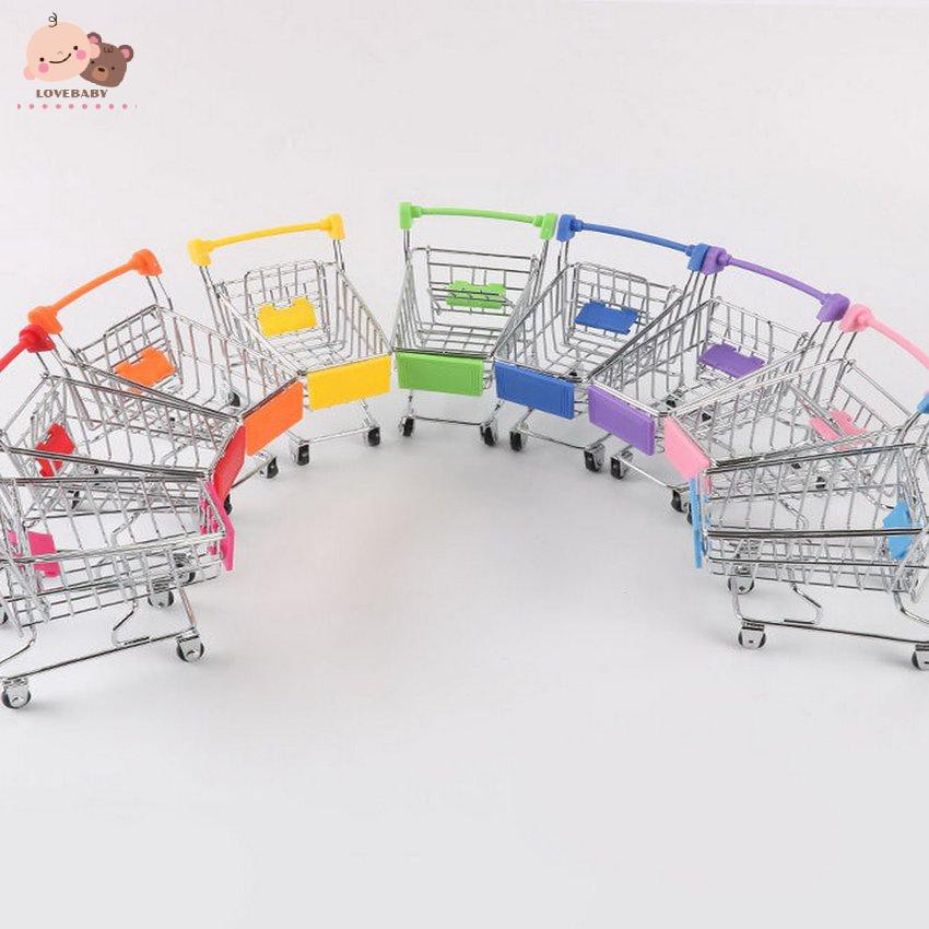 Xe Đẩy Siêu Thị Mini Bằng Kim Loại Sáng Tạo Cho Bé