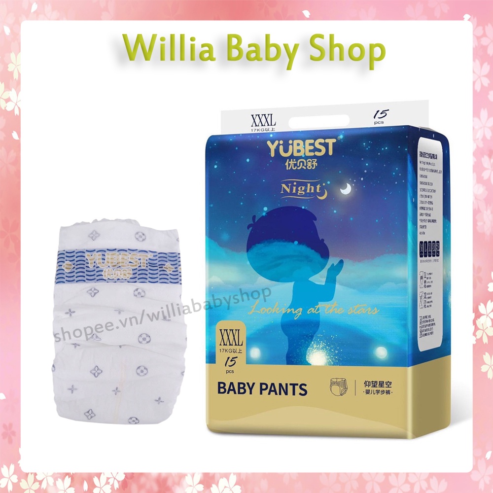 Tã Bỉm quần/dán YUBEST NIGHT nội địa Trung S76-80 /M76-76 /L72 /XL68 /XXL64 /XXXL60 Nâng Cấp Thấm Hút 30%