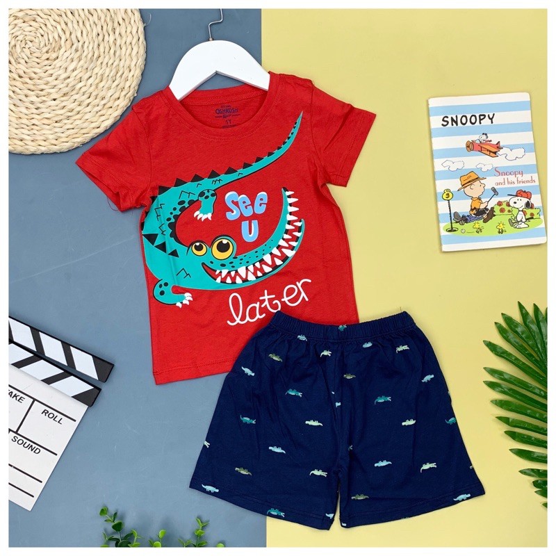 Bộ bé trai cộc tay Oshkosh 1-7T. Chất liệu cotton xuất mềm mịn, thoáng mát, dễ mặc (Album 2)