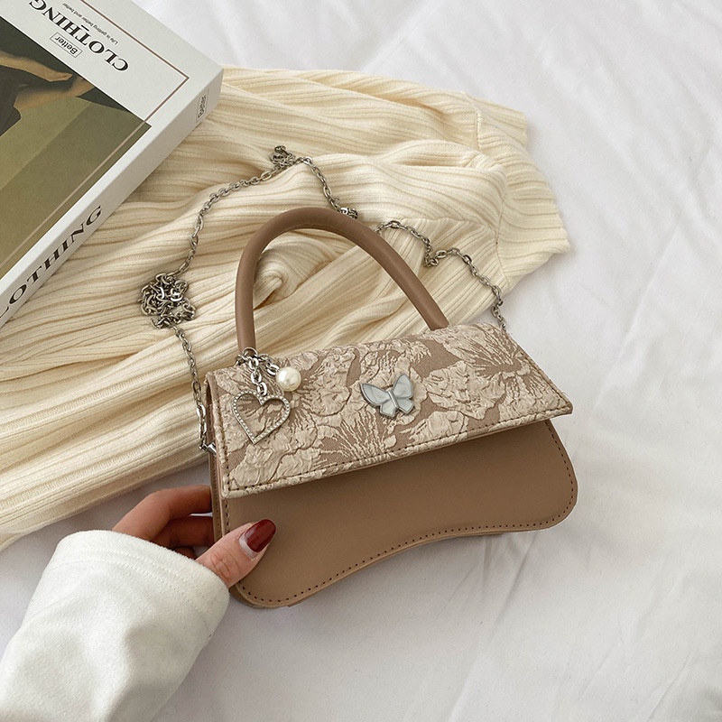 Túi Đeo Chéo Hình Vuông Nhỏ Họa Tiết Bướm Trái Tim 2022 Mới Cho Nữ