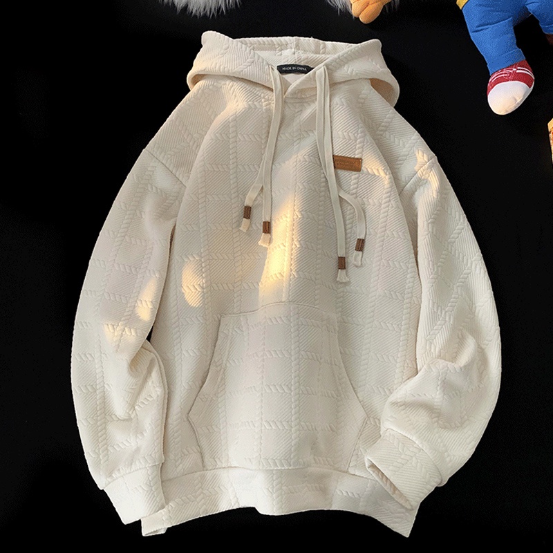 Áo Hoodie Màu Trơn Đơn Giản Thời Trang Thu Đông Phong Cách Hàn Quốc Cho Nam Giới