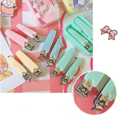 Bộ bấm móng tay cô gái thỏ màu sắc BMT4 cute dễ thương ( 2 bấm móng tay)