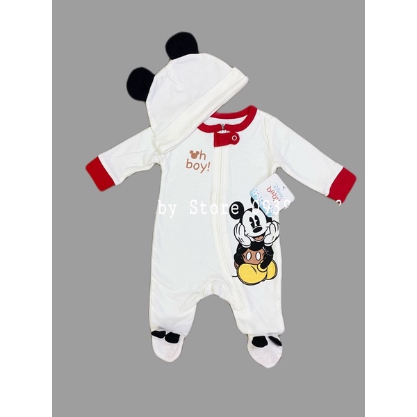 Body sleep kéo khoá Mickey cho bé dư xịn size NB 3M 6M 9M