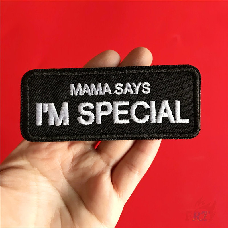 Set 1 / 2 Miếng Vá Quần Áo Thêu Chữ Tiếng Anh &quot;i 'm Special&quot;