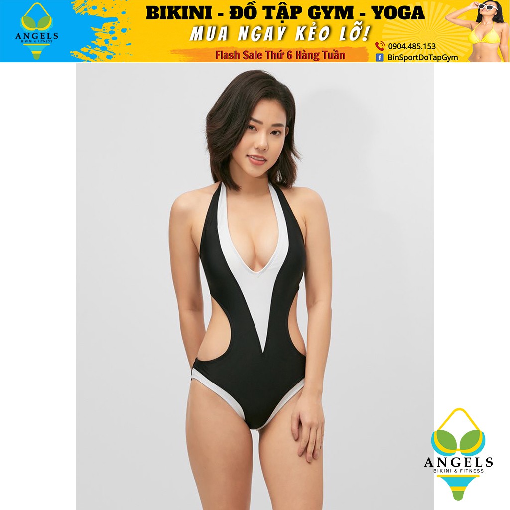 Bikini,Bộ Đồ Bơi Một Mảnh Body Khoét Eo, Viền Trắng BHV029 | BigBuy360 - bigbuy360.vn