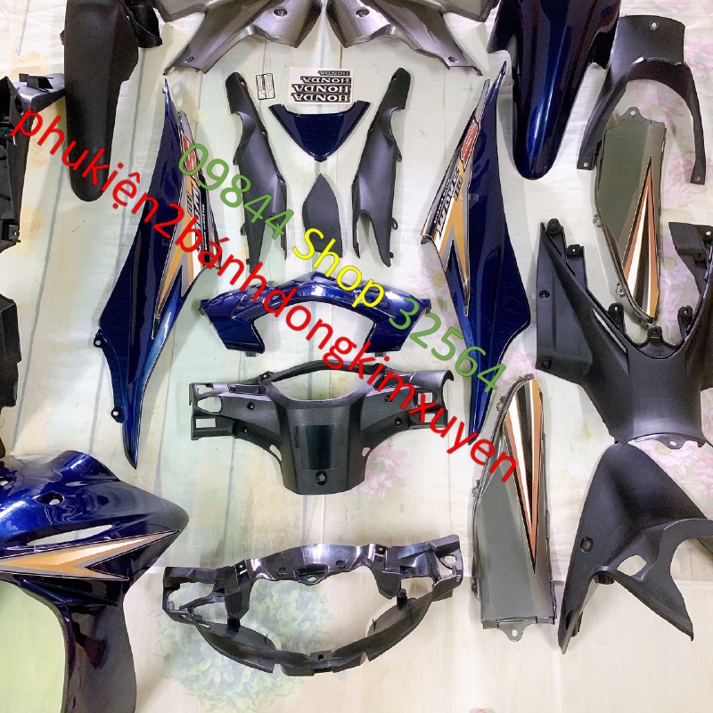 Fuil dàn áo xe Wave S110-Wave RS110 màu Xanh Tím -nhựa nguyên sinh ABS LOẠI ĐẸP