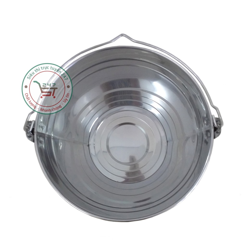 Xô inox thùng inox đựng đồ bền đẹp sáng bóng sử dụng đa năng trong gia đình