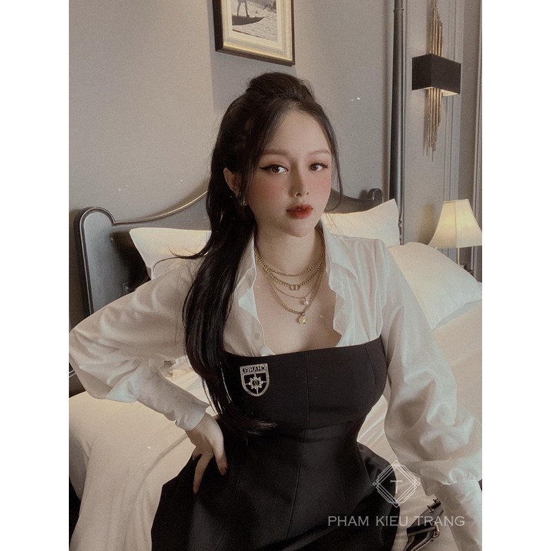 Vòng cổ tầng siêu hottt-màu vàng đồng giả cổ