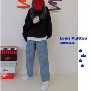 [Babe I'm Real] Quần jeans Louis Vuitton x Supreme FW21 ( Full Tag, mac,... )